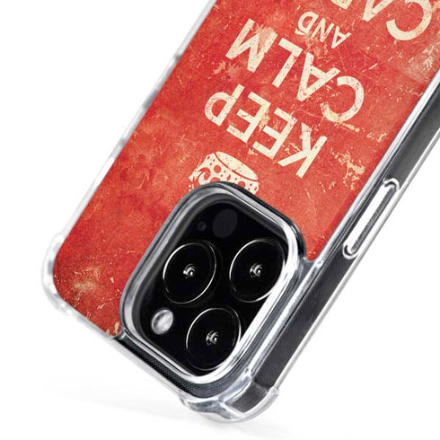 Keep Calm and Carry On Distressed iPhone 16 Pro MagSafe Case